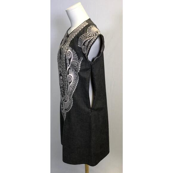 THEME Embroidered Linen Blend Dress Ethnic BOHO Womens Size Small NWOT - Picture 5 of 11